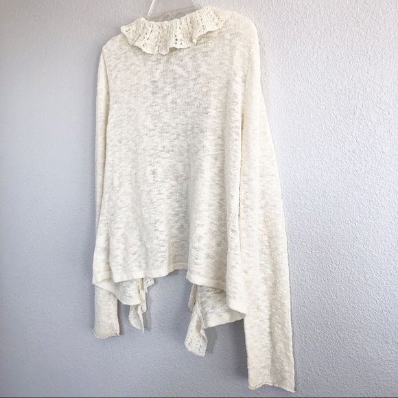 Marisa Christina Cream White Cardigan Sweater Med - Picture 5 of 6